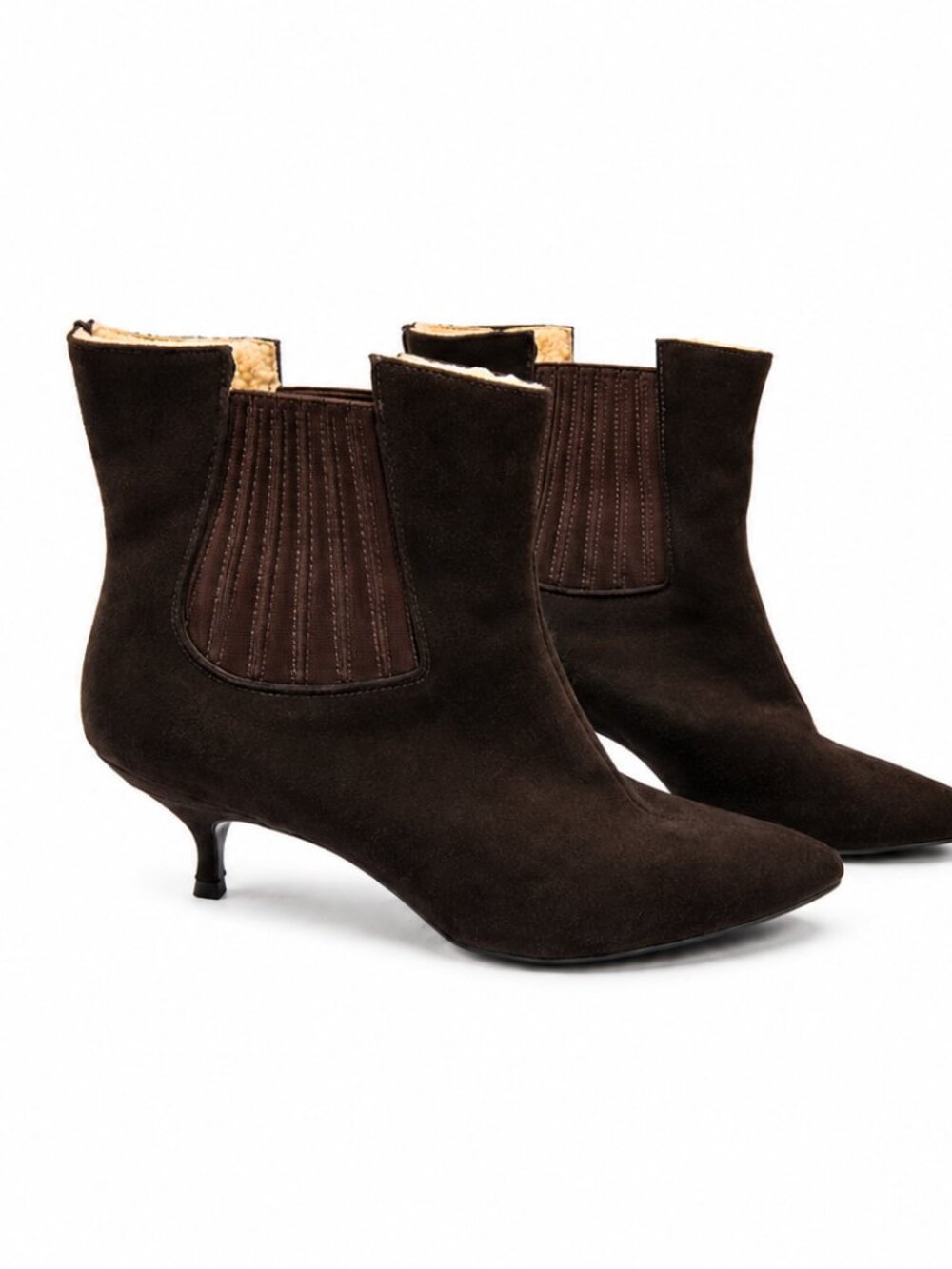 Eaton's Vintage Glen Eaton Gossip Suede Shearling-Lined Ankle Boots 9B